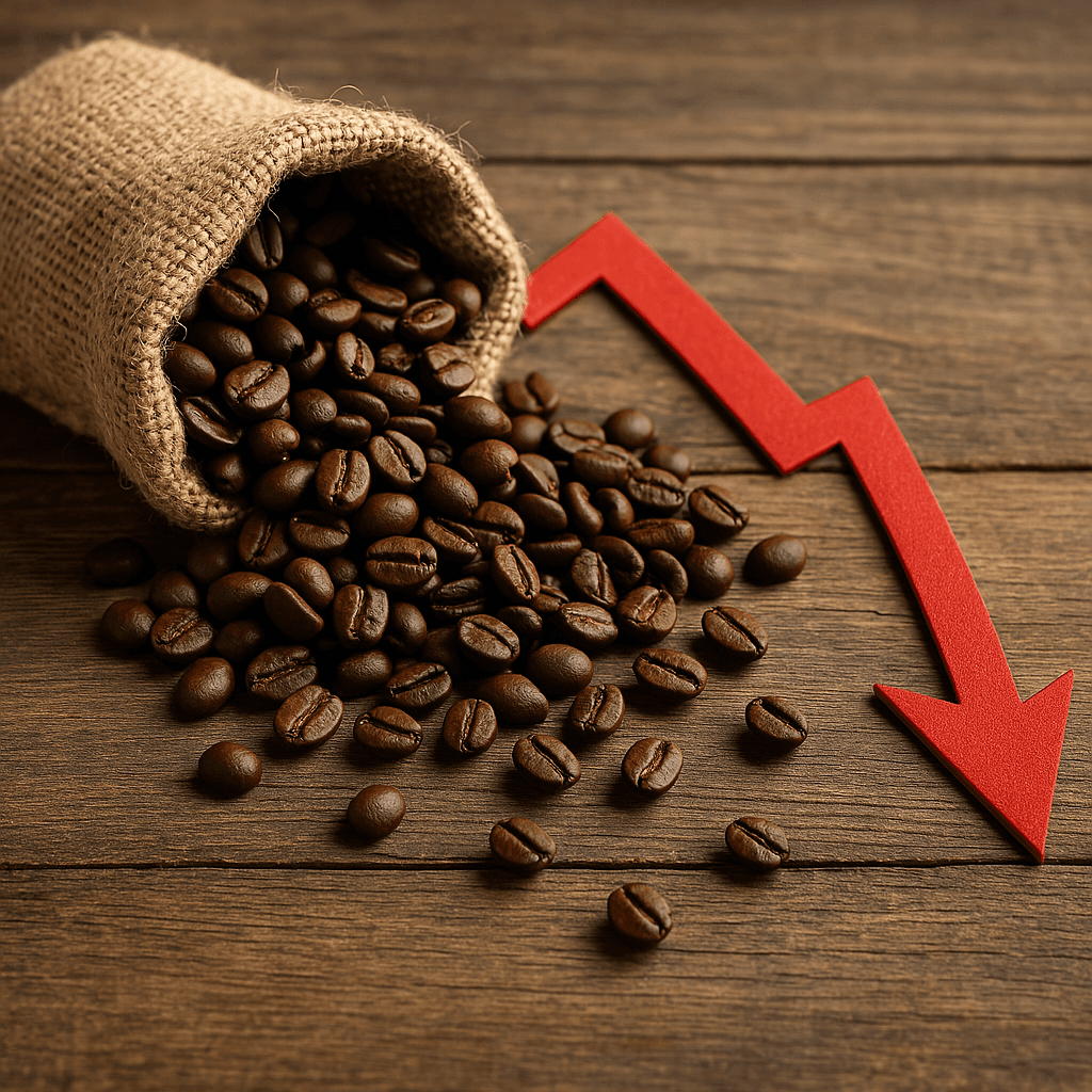 Насдак: Цены на кофе резко упали на фоне рыночной нестабильности и экспортного давления из Бразилии