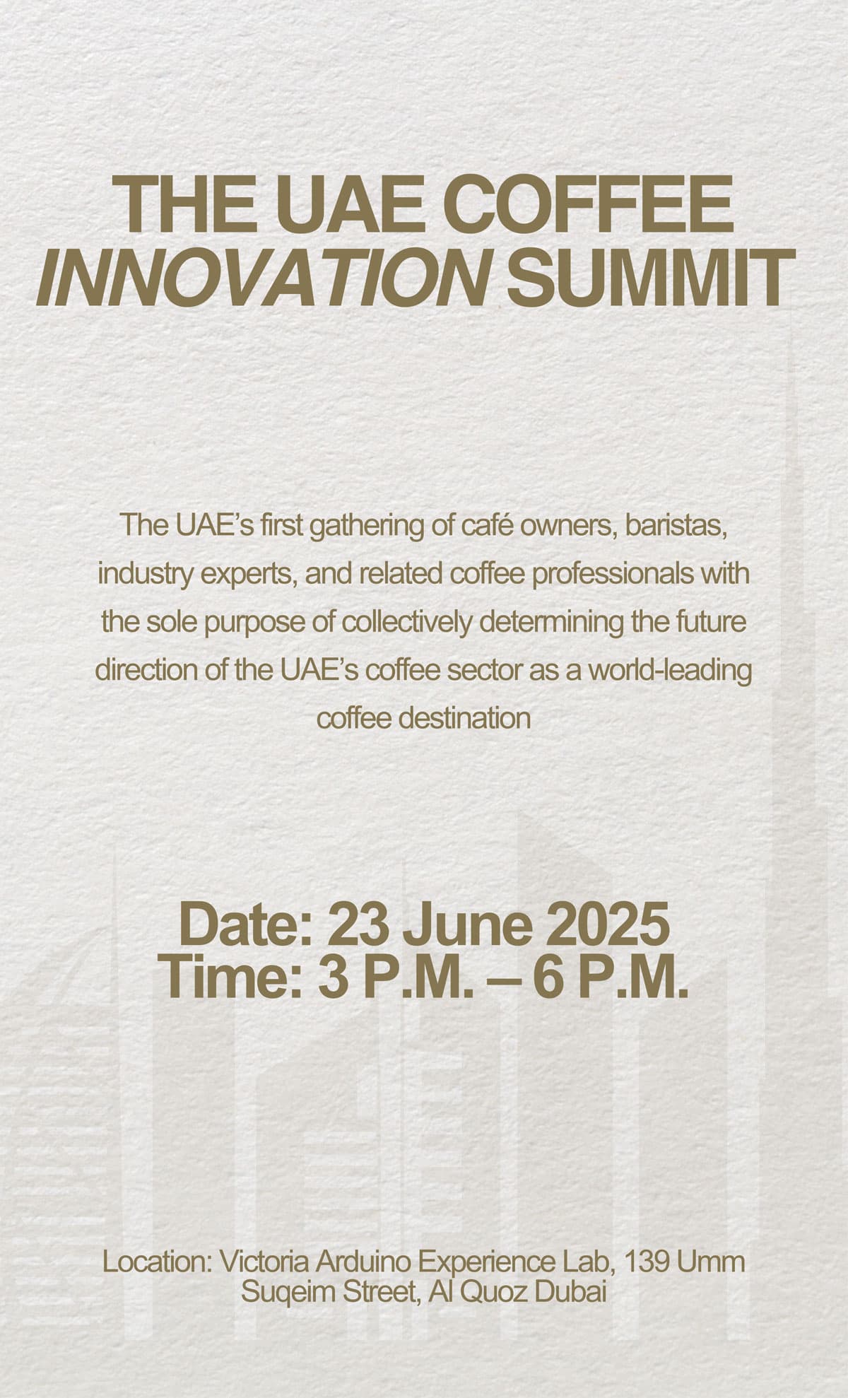 Саммит ОАЭ по инновациям в кофе пройдёт 23 июня и откроет глобальный диалог о будущем индустрии