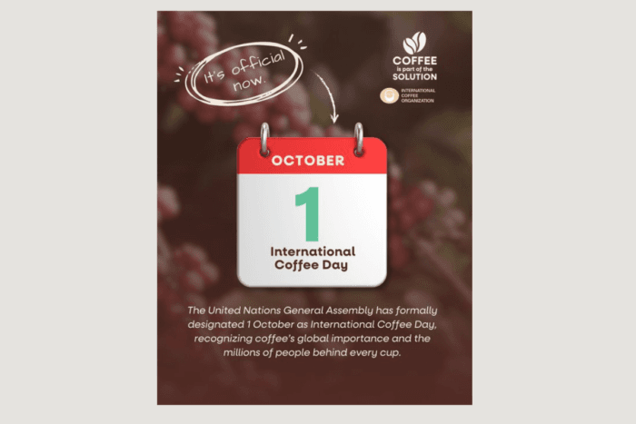 UN Officially Designates 1 October as International Coffee Day