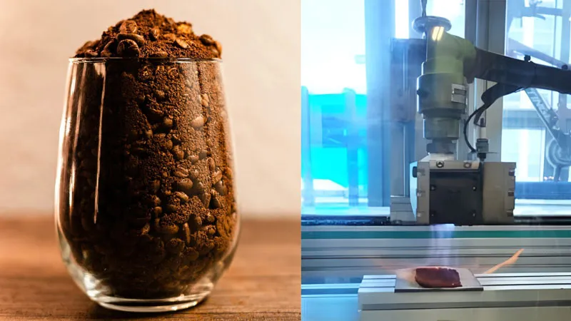 Just 90 Seconds Turns Wet Coffee Grounds into High-Grade Solid Fuel