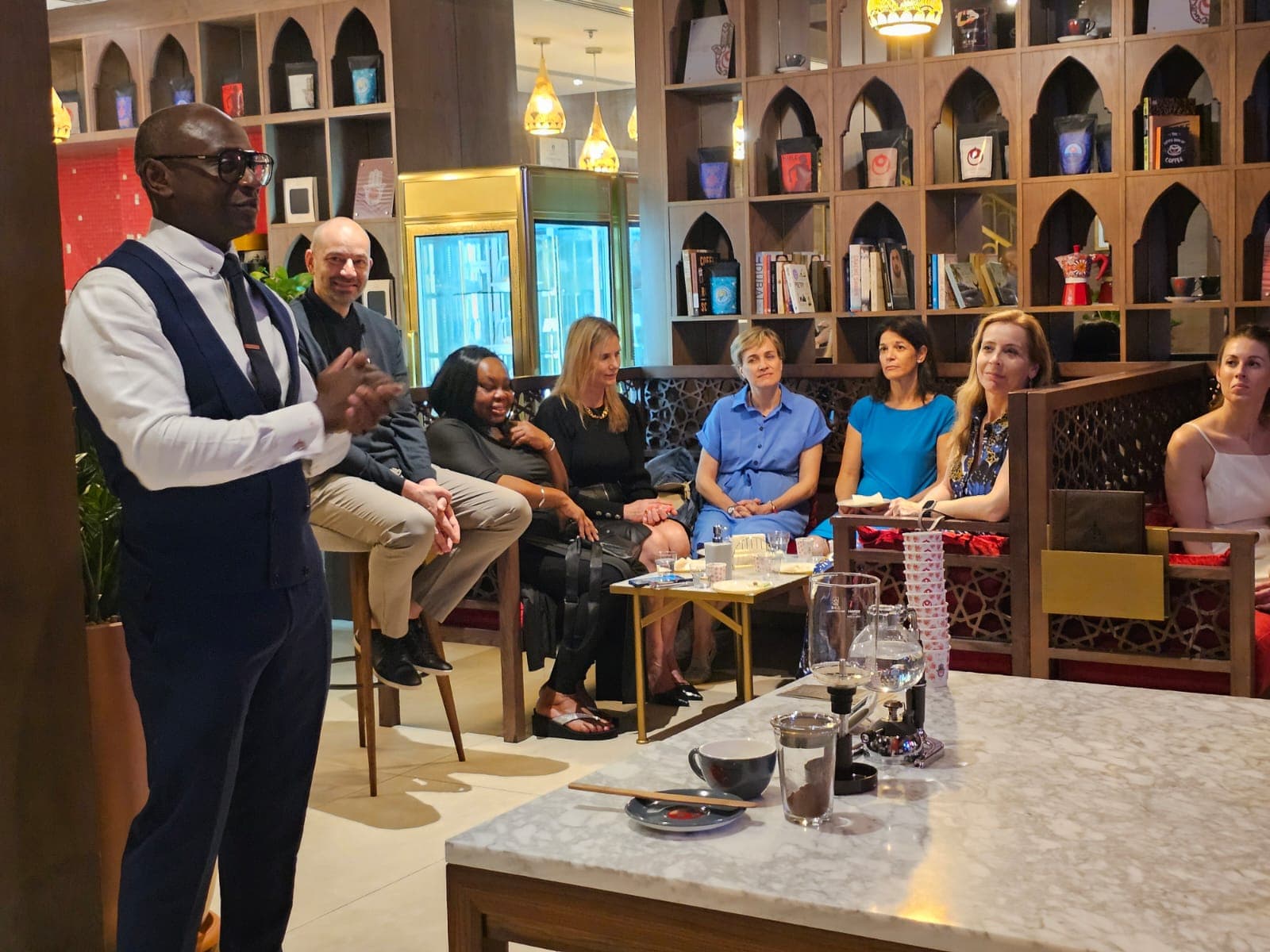 Презентация эксклюзивного эфиопского кофе Sidama Dela в кофейне Mokha1450, Palm Jumeirah, Дубай