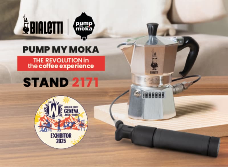 Биалетти представляет «Памп Май Мока» на выставке «Мир кофе Женева 2025»