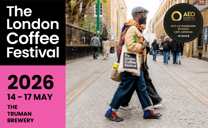 Лондонский кофейный фестиваль получил премию AEO как лучшая выставка в Великобритании (от 2001 до 4000 кв. м)