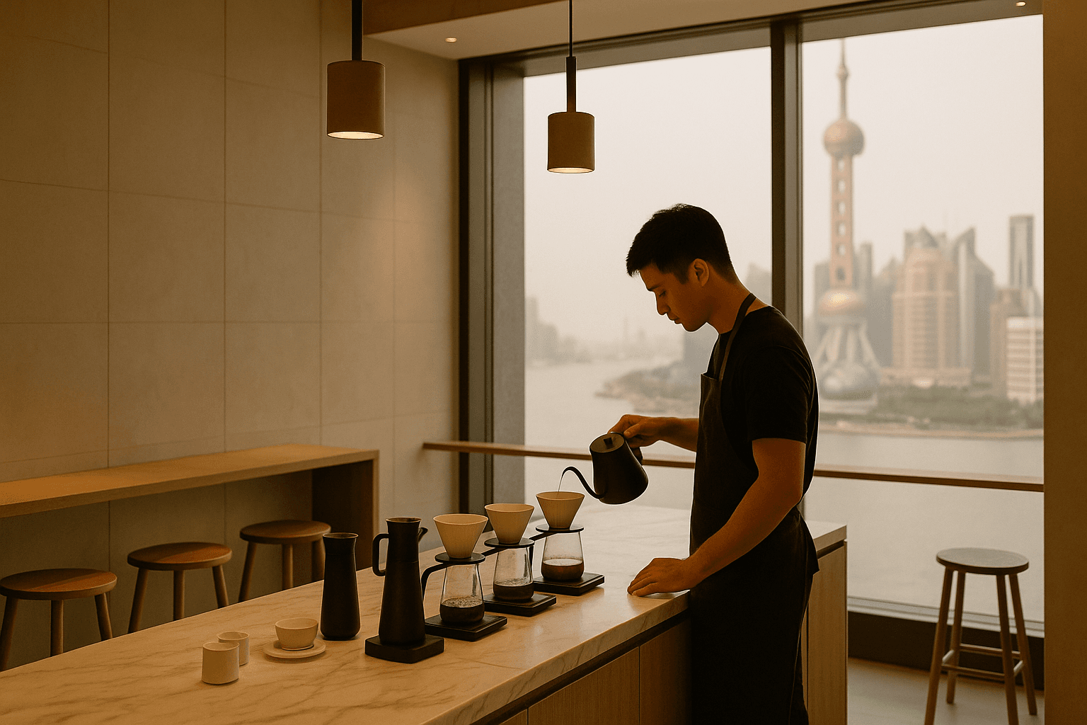 شنغهاي.. عاصمة القهوة الجديدة في العالم