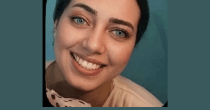 A portrait of Hadeer, a young woman who tragically passed away while working as a coffee vendor in Egypt.