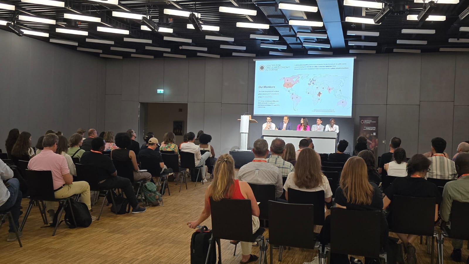One of the workshops organized by the Circular Coffee Economy Center at World of Coffee Geneva 2025.