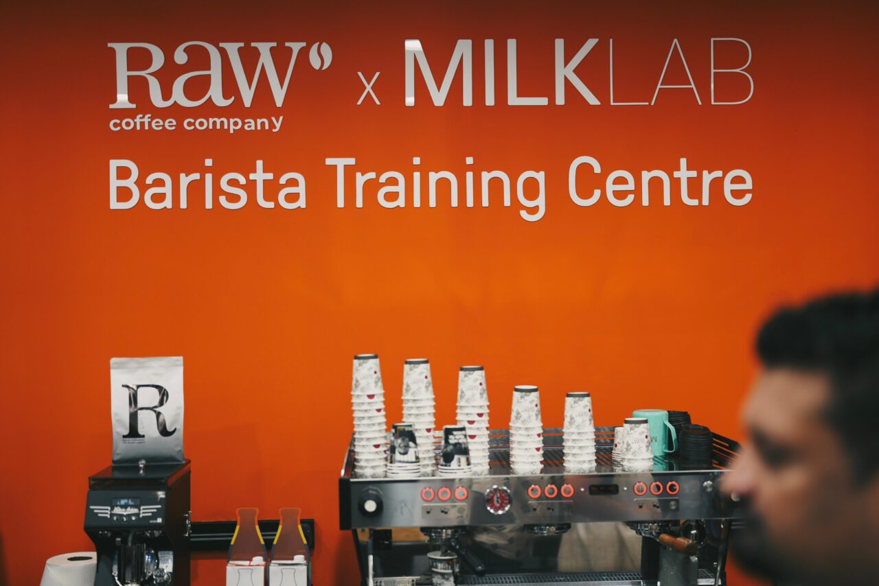 Barista training session at the new Raw Coffee and Milk Lab center in Dubai