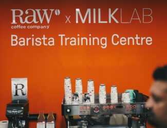 Barista training session at the new Raw Coffee and Milk Lab center in Dubai
