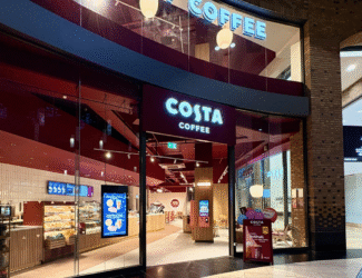 Costa Coffee store in the UK with Bain Capital bidding for acquisition