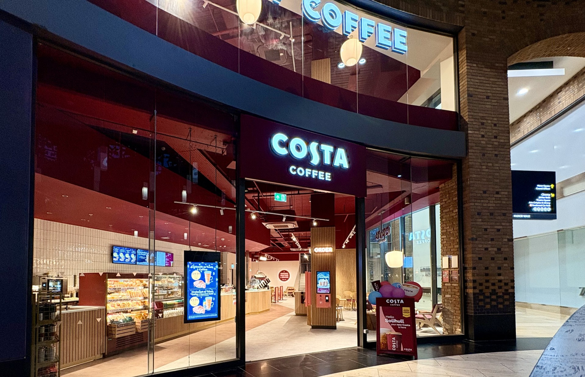 Costa Coffee store in the UK with Bain Capital bidding for acquisition